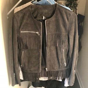 Topshop grey suede jacket